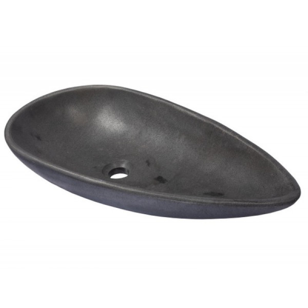 Eden Bath EB_S024LS-H Pod Shaped Vessel Sink - Honed Lava Stone