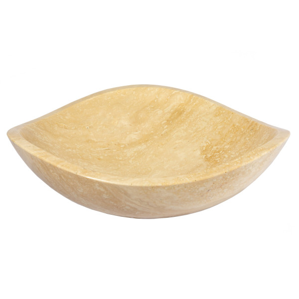 Eden Bath EB_S032BT-P Unique Beige Travertine Freeform Bathroom Vessel Sink