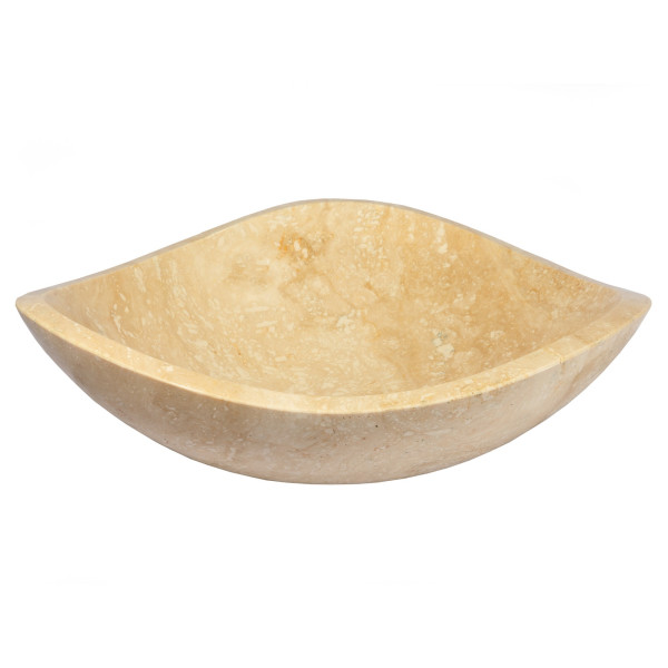 Eden Bath EB_S032BT-P Unique Beige Travertine Freeform Bathroom Vessel Sink