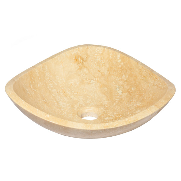 Eden Bath EB_S032BT-P Unique Beige Travertine Freeform Bathroom Vessel Sink