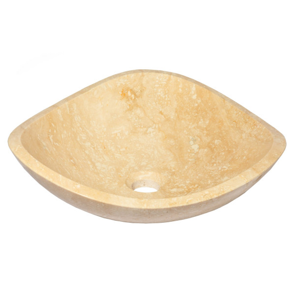 Eden Bath EB_S032BT-P Unique Beige Travertine Freeform Bathroom Vessel Sink