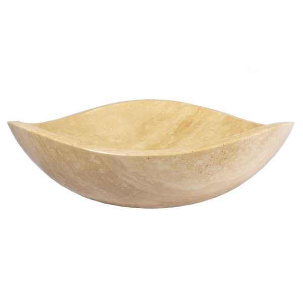 Eden Bath EB_S032BT-P Unique Beige Travertine Freeform Bathroom Vessel Sink