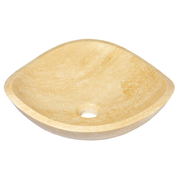 Eden Bath EB_S032BT-P Unique Beige Travertine Freeform Bathroom Vessel Sink