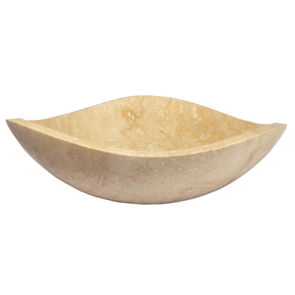 Eden Bath EB_S032BT-P Unique Beige Travertine Freeform Bathroom Vessel Sink