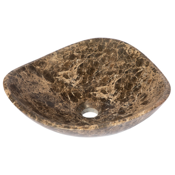 Eden Bath EB_S032DE-H Dark Emperador Marble Freeform Vessel Sink