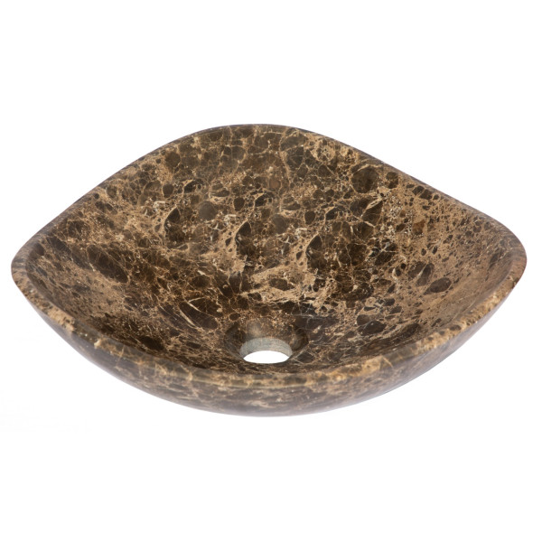 Eden Bath EB_S032DE-H Dark Emperador Marble Freeform Vessel Sink