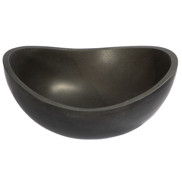 Eden Bath EB_S043LS-H Small Canoe Vessel Sink - Lava Stone
