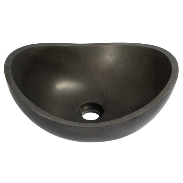 Eden Bath EB_S043LS-H Small Canoe Vessel Sink - Lava Stone
