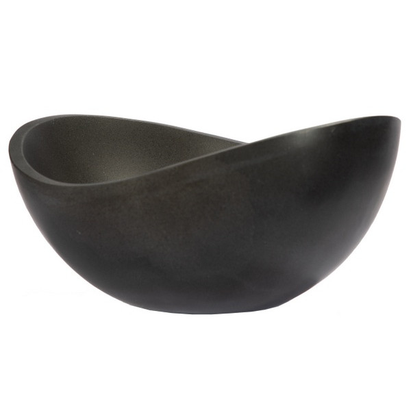 Eden Bath EB_S043LS-H Small Canoe Vessel Sink - Lava Stone