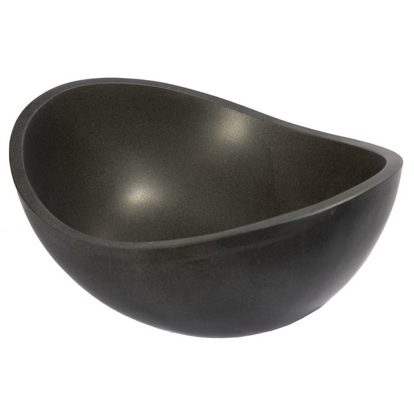 Eden Bath EB_S043LS-H Small Canoe Vessel Sink - Lava Stone