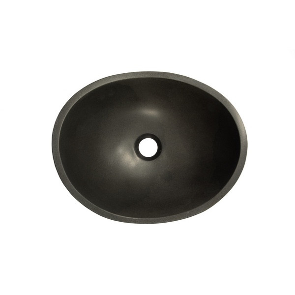 Eden Bath EB_S043LS-H Small Canoe Vessel Sink - Lava Stone