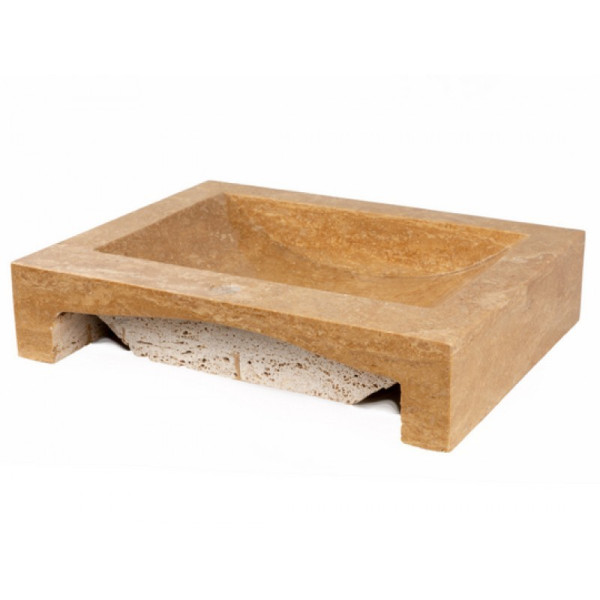 Eden Bath EB_S044BT-P Rectangular Shallow Wave Vessel Sink with Faucet Extension
