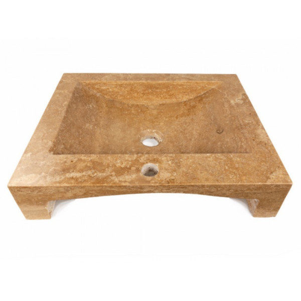 Eden Bath EB_S044BT-P Rectangular Shallow Wave Vessel Sink with Faucet Extension