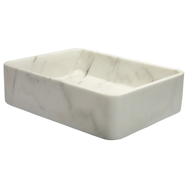 Eden Bath EB_S047GW-H Thin Lip Rectangular Vessel Sink in Guanxi White Marble
