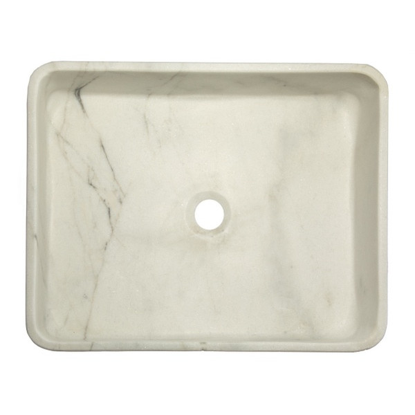 Eden Bath EB_S047GW-H Thin Lip Rectangular Vessel Sink in Guanxi White Marble