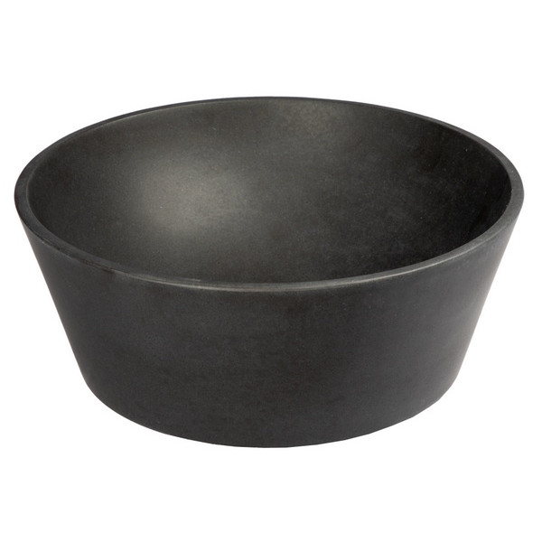 Eden Bath EB_S052LS-H 16-in Round Sloped Vessel Sink in Lava Stone