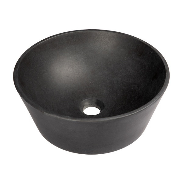 Eden Bath EB_S052LS-H 16-in Round Sloped Vessel Sink in Lava Stone
