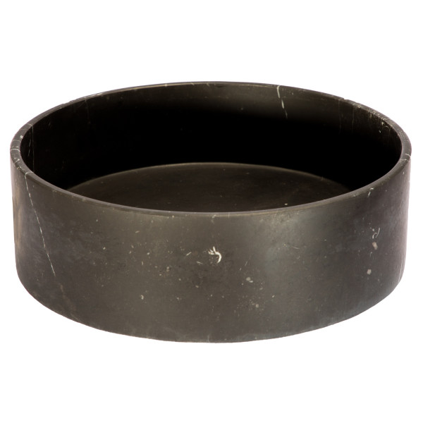 Eden Bath EB_S053NM-H Thin Lip Round Column Vessel Sink - Nero Marquino Marble