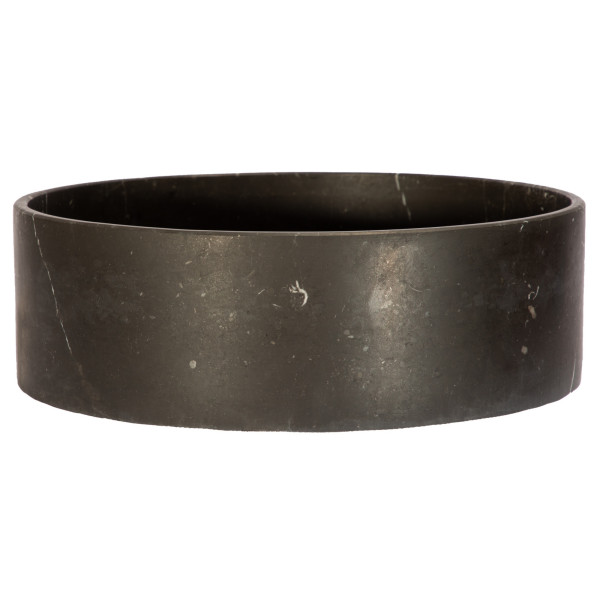 Eden Bath EB_S053NM-H Thin Lip Round Column Vessel Sink - Nero Marquino Marble
