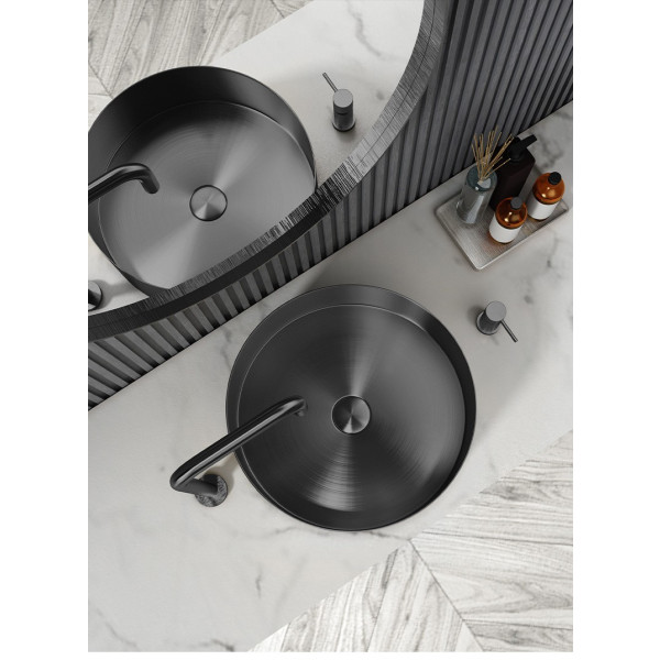 Eden Bath EB_SS001 Round 15-in Stainless Steel Vessel Sink with Drain