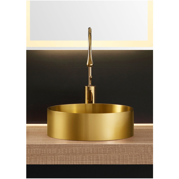 Eden Bath EB_SS001 Round 15-in Stainless Steel Vessel Sink with Drain