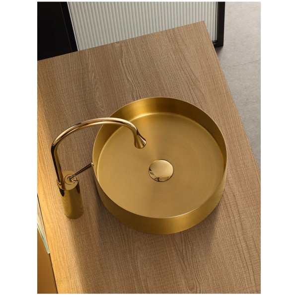 Eden Bath EB_SS001 Round 15-in Stainless Steel Vessel Sink with Drain