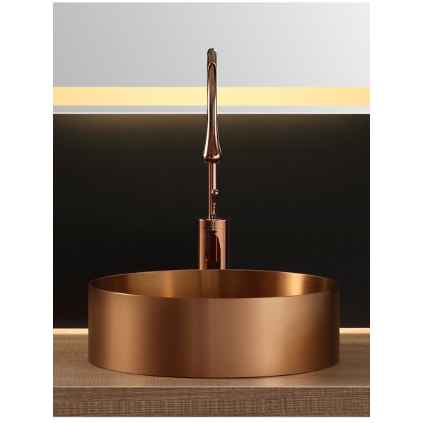 Eden Bath EB_SS001 Round 15-in Stainless Steel Vessel Sink with Drain