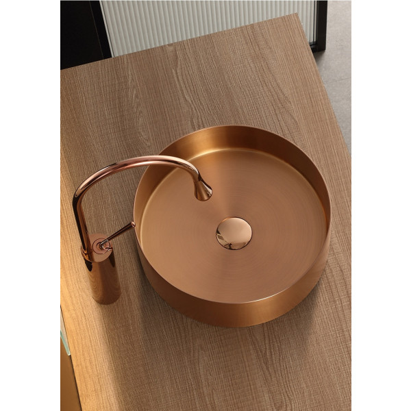 Eden Bath EB_SS001 Round 15-in Stainless Steel Vessel Sink with Drain