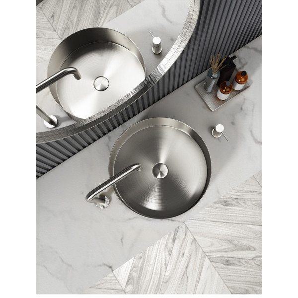 Eden Bath EB_SS001 Round 15-in Stainless Steel Vessel Sink with Drain