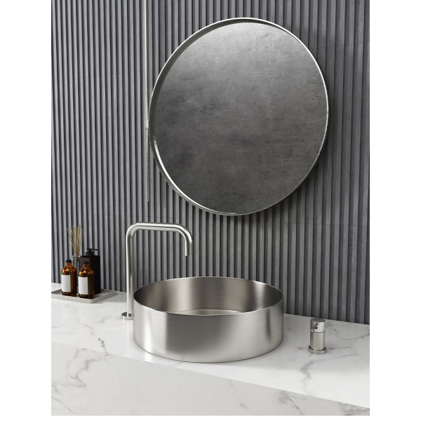 Eden Bath EB_SS001 Round 15-in Stainless Steel Vessel Sink with Drain