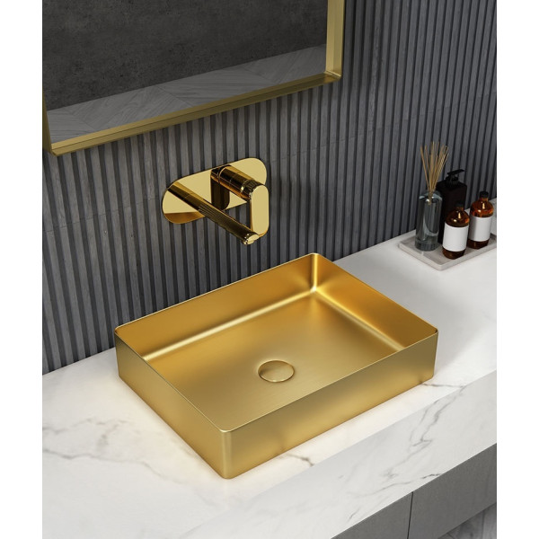 Eden Bath EB_SS002 Rectangular 18.9 x 14.6-in Stainless  Vessel Sink + Drain