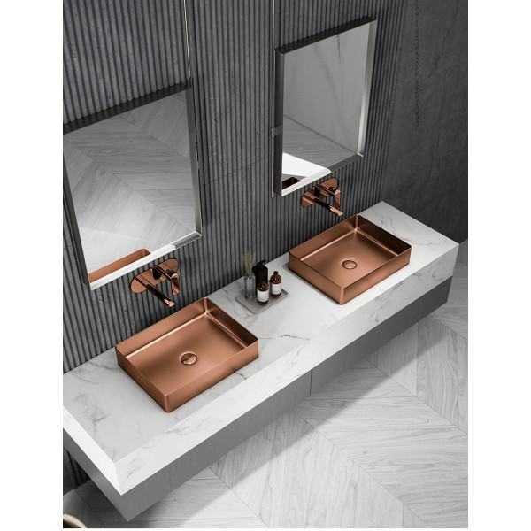Eden Bath EB_SS002 Rectangular 18.9 x 14.6-in Stainless  Vessel Sink + Drain
