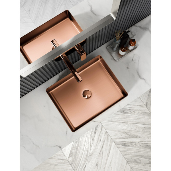 Eden Bath EB_SS002 Rectangular 18.9 x 14.6-in Stainless  Vessel Sink + Drain