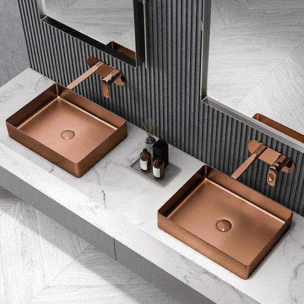 Eden Bath EB_SS002 Rectangular 18.9 x 14.6-in Stainless  Vessel Sink + Drain
