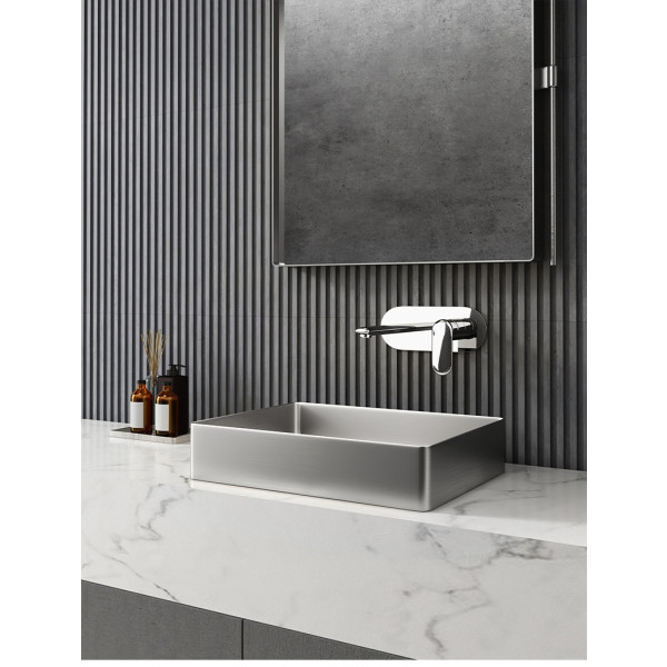 Eden Bath EB_SS002 Rectangular 18.9 x 14.6-in Stainless  Vessel Sink + Drain