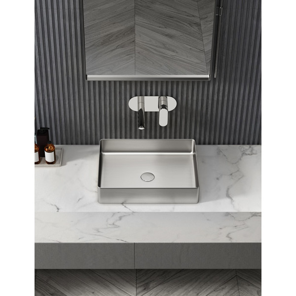 Eden Bath EB_SS002 Rectangular 18.9 x 14.6-in Stainless  Vessel Sink + Drain