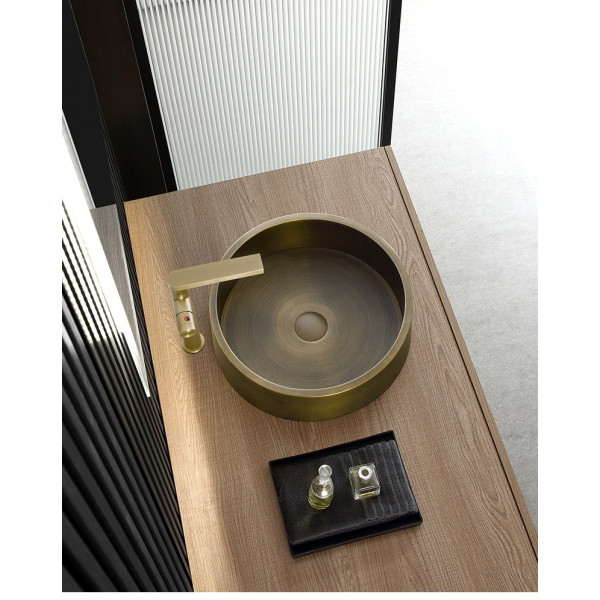 Eden Bath EB_SS003 Round 15.75-in Stainless Steel Vessel Sink + Rim + Drain