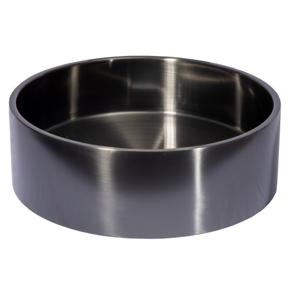 Eden Bath EB_SS003 Round 15.75-in Stainless Steel Vessel Sink + Rim + Drain