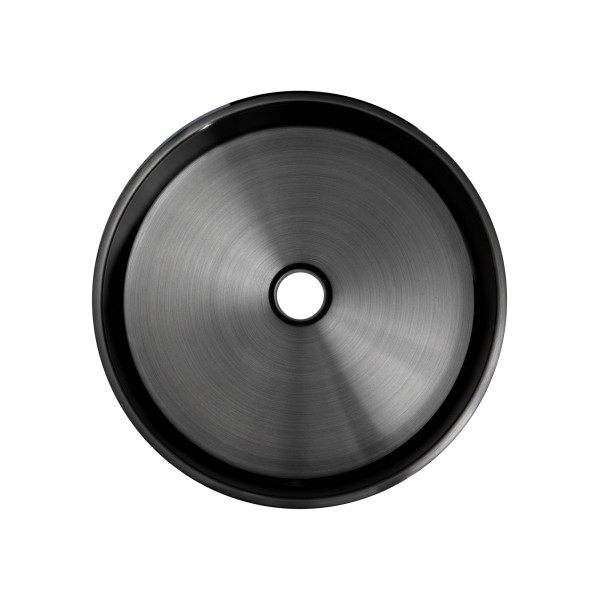 Eden Bath EB_SS003 Round 15.75-in Stainless Steel Vessel Sink + Rim + Drain