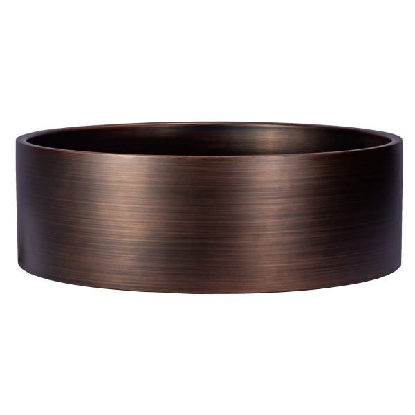 Eden Bath EB_SS003 Round 15.75-in Stainless Steel Vessel Sink + Rim + Drain