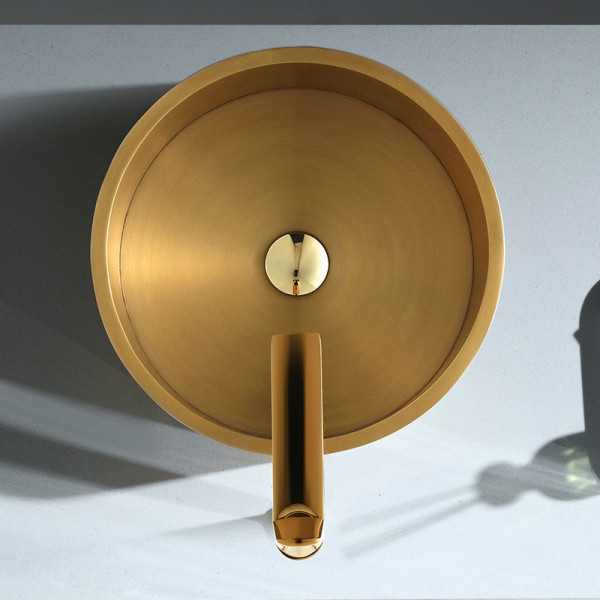 Eden Bath EB_SS003 Round 15.75-in Stainless Steel Vessel Sink + Rim + Drain