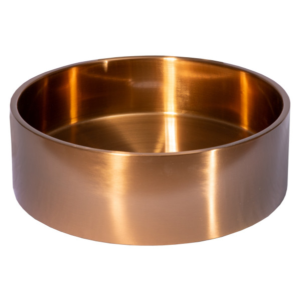 Eden Bath EB_SS003 Round 15.75-in Stainless Steel Vessel Sink + Rim + Drain
