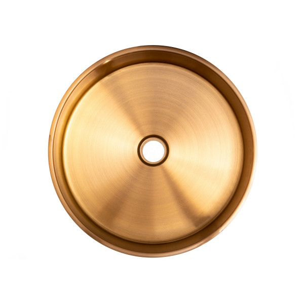Eden Bath EB_SS003 Round 15.75-in Stainless Steel Vessel Sink + Rim + Drain