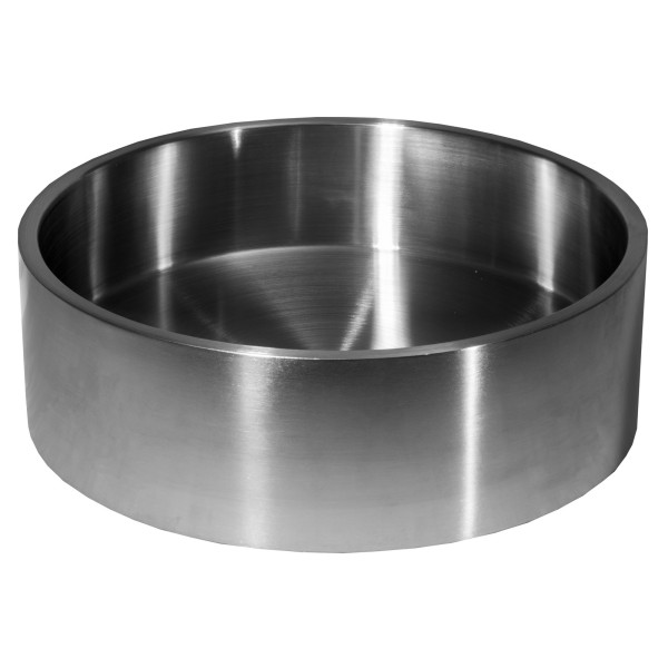 Eden Bath EB_SS003 Round 15.75-in Stainless Steel Vessel Sink + Rim + Drain