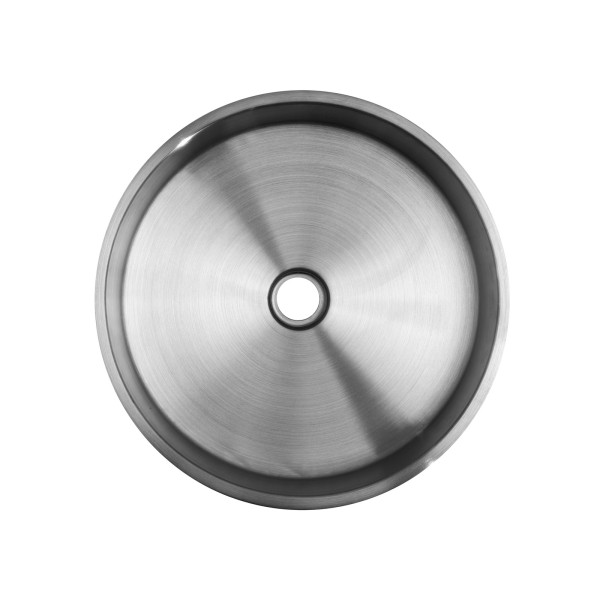 Eden Bath EB_SS003 Round 15.75-in Stainless Steel Vessel Sink + Rim + Drain