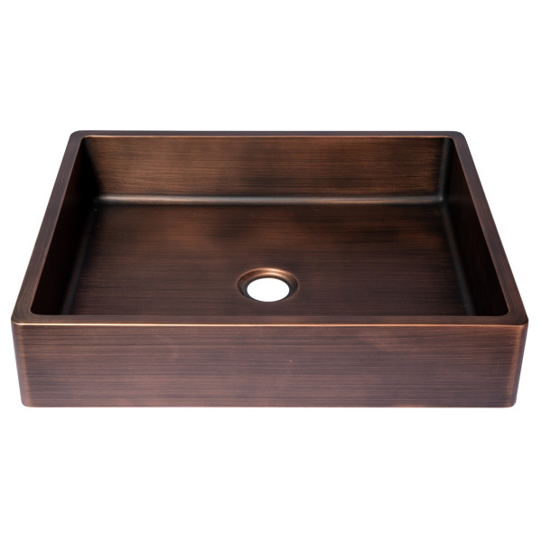 Eden Bath EB_SS004 Rectangular 18.7 x 15.75-in Vessel Sink with Rim with Drain