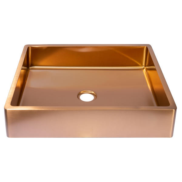 Eden Bath EB_SS004 Rectangular 18.7 x 15.75-in Vessel Sink with Rim with Drain