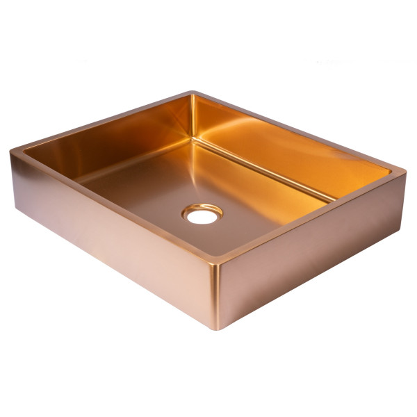 Eden Bath EB_SS004 Rectangular 18.7 x 15.75-in Vessel Sink with Rim with Drain