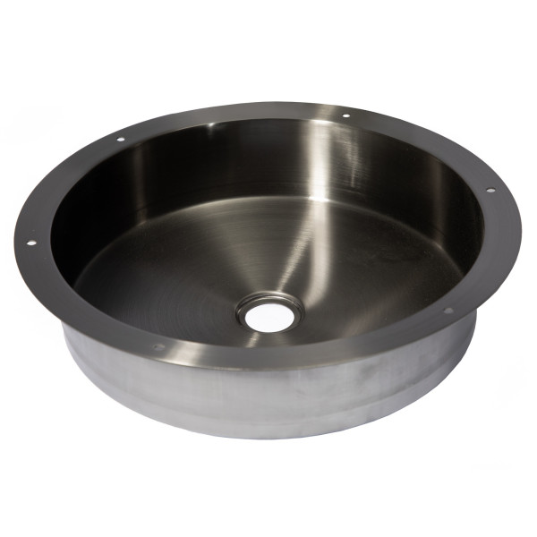 Eden Bath EB_SS050 Round 15-in Stainless Steel Undermount Sink with Drain