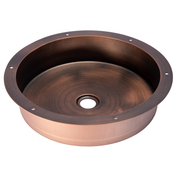 Eden Bath EB_SS050 Round 15-in Stainless Steel Undermount Sink with Drain